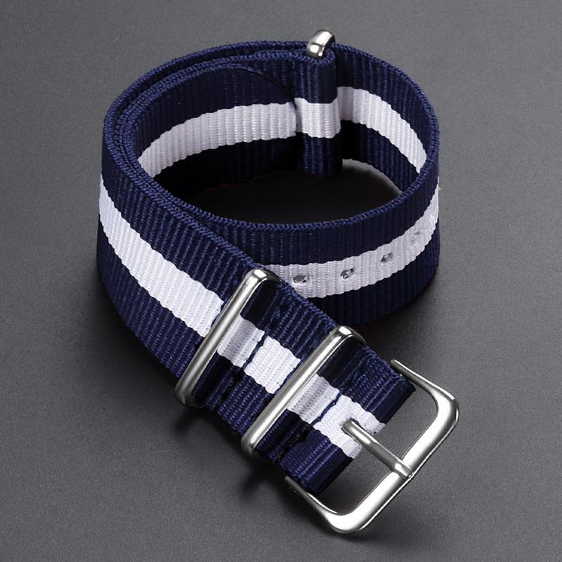 Sport Nylon Watch Band for Women&Men Watch Strap 16mm 18mm 20mm 22mm 24mm Army Sport Strap Fabric Nylon Watchband Buckle Belt