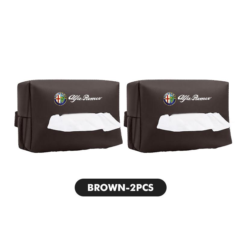phngj8 Car Logo Center Console Armrest Tissue Box Seat Back Hanging Paper Boxs For Alfa Romeo 159 Giulietta 156 147 Giulia Mito GT