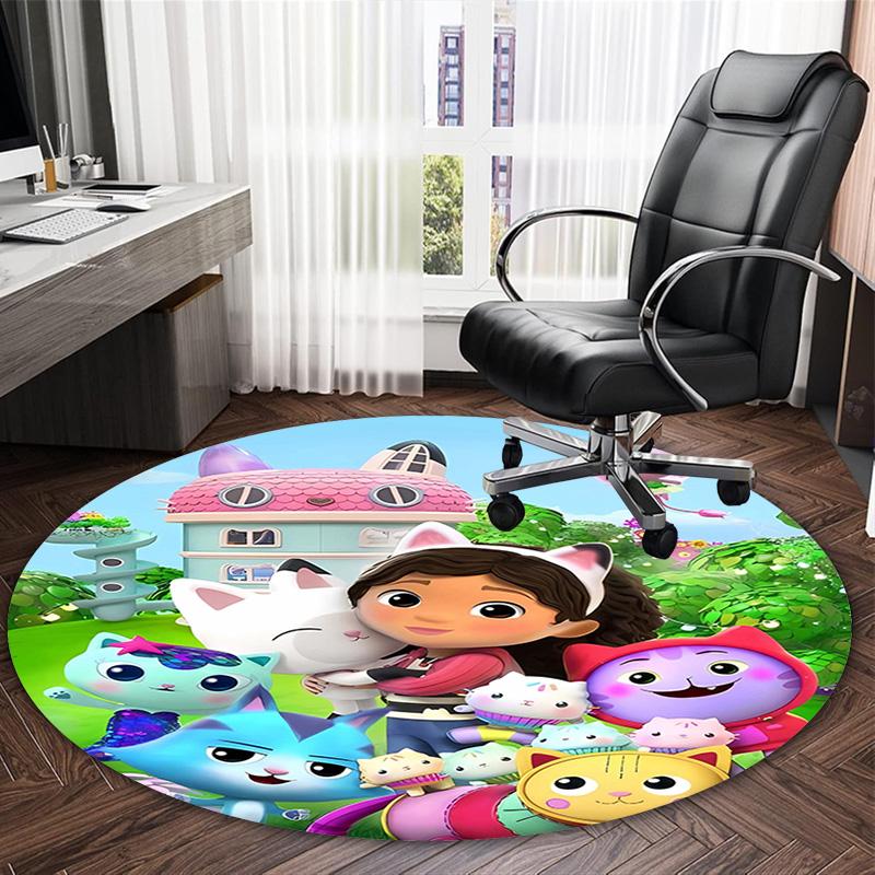 1pc Gaby's Bubble House2 Print Round Carpet Chair Round Carpet Suitable for Bedroom Living Room Home Decorative Carpet