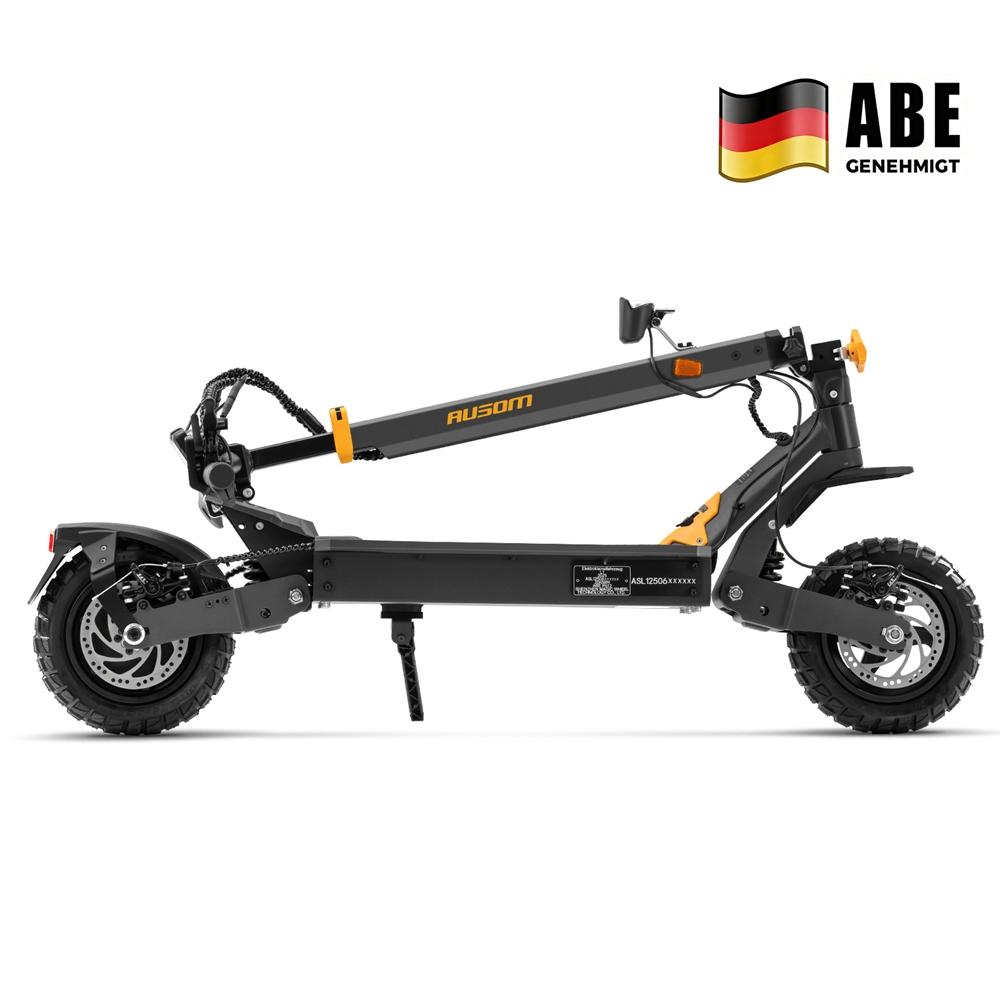 Monopattino Elettrico Ausom L1 ABE 15.6Ah – Autonomia 70km, Motore 930W, Sospensione Integrale, Freni a Disco & Accesso NFC, Certificato ABE