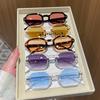 New Small Frame Irregualr Square Sunglasses Women For Men Luxury Brand Designer Sun Glasses Punk Popular Vintage Hip Hop Eyewear