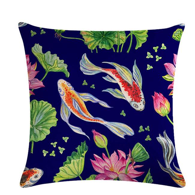 Buy Koi Fish Series Art Printed Pillow Case Cushion Cover Sofa Home