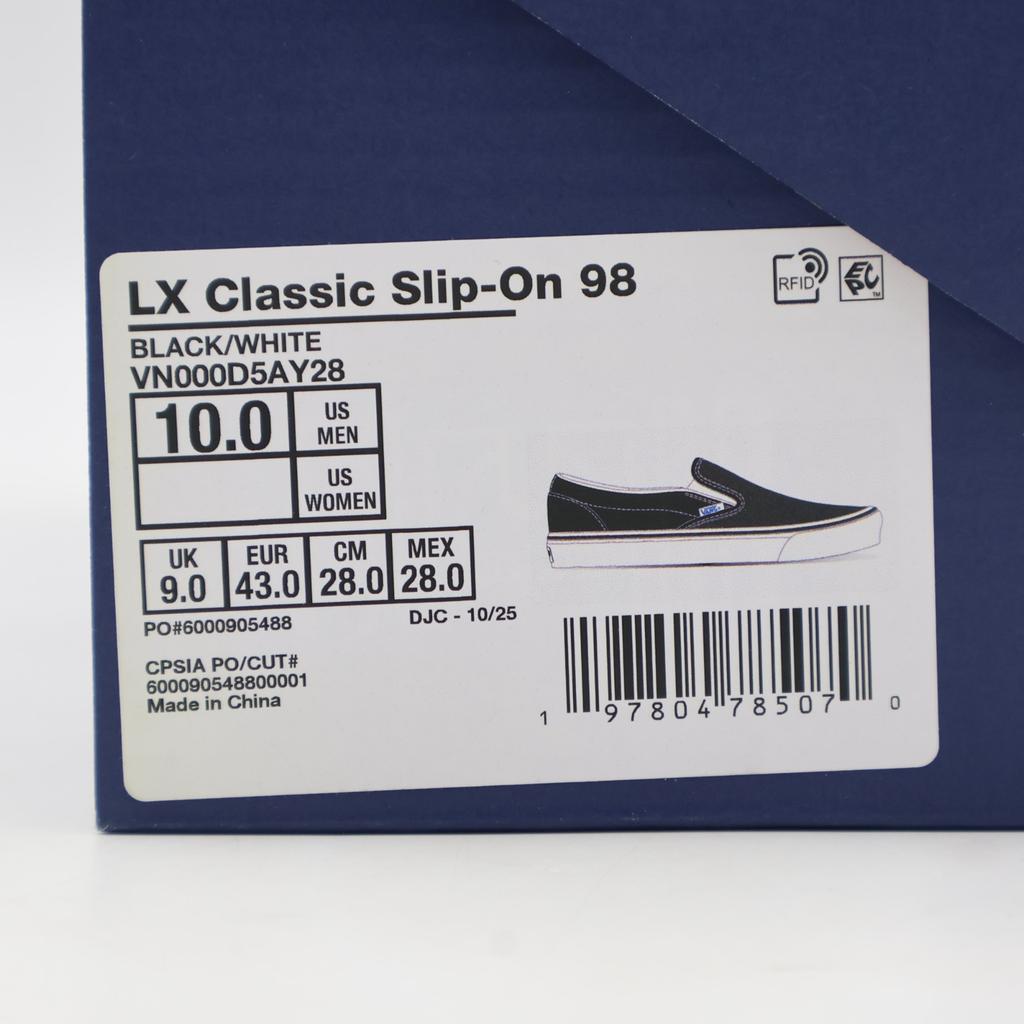 vn000d5ay28 Vans Premium Slip-On 98 Black White (Men's)