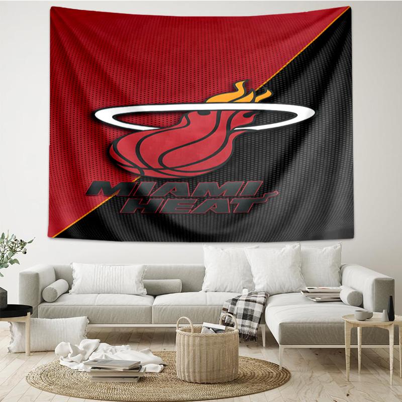 Heat Team Logo Artwork Quick-Dry Tapestry Hanging for Bedroom,Livingroom, Playroom,Decor Art Room Wall Tapestry Holiday and Birthday Gifts