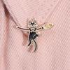 Chic Cat Black Lapel Pin Stylish Alloy Brooch Perfect For Decoration And Giving Gift