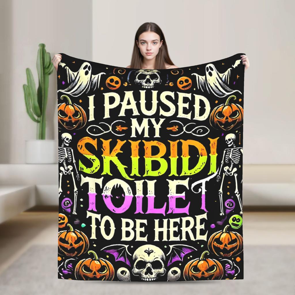 Goosebumps Dead House Calling All Creeps Blankets Flannel Horror Halloween Throw Blanket for Bedroom Sofa Bedroom Quilt