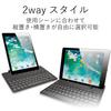 Elecom Keyboard Bluetooth for iPad Magnetic Flap Type Auto Sleep Compatible Stand Included Silver 9.7 TK-FBP068ISV4