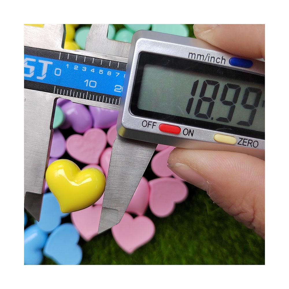 20mm Heart Shaped Flatback Resin Charms for Phone Case DIY Cabochons Nail Art Charms Hair Clip Accessories