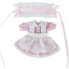 Obitsu OB11 Maid Outfit 3-Piece Set Doll Clothes for 11cm Body 3 Colors Black Pink Light Blue Frill Apron Set