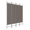 350152 vidaXL Room Divider 4 Panels Anthracite 160x200 Cm Fabric