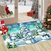 1pc Festive Snowman Welcome Doormat - Indoor/Outdoor Flannel Mat for Christmas, High-Quality, Machine Washable, Ideal for Kitche