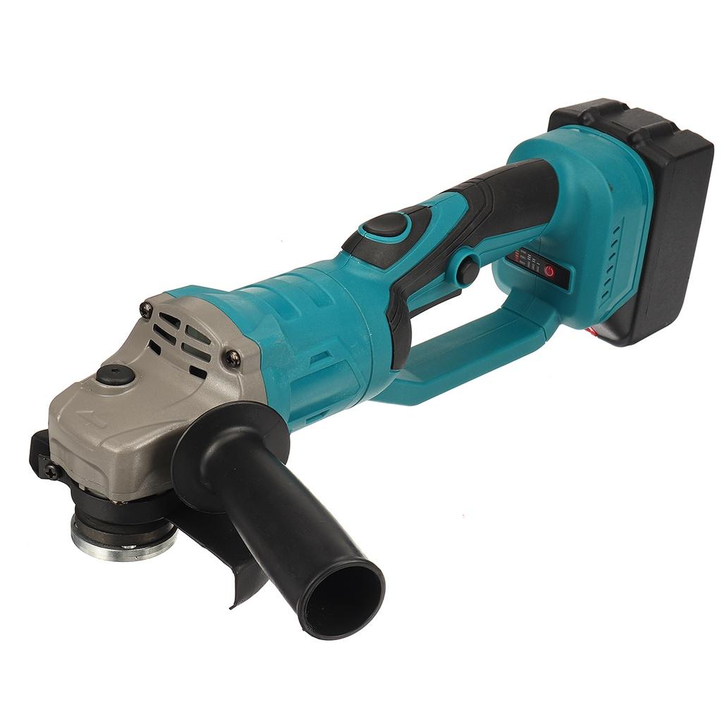 1200W 125mm Cordless Brushless Angle Grinder Electric Grinding Cutting Machine DIY Woodworking Power Tool with 2 Battery