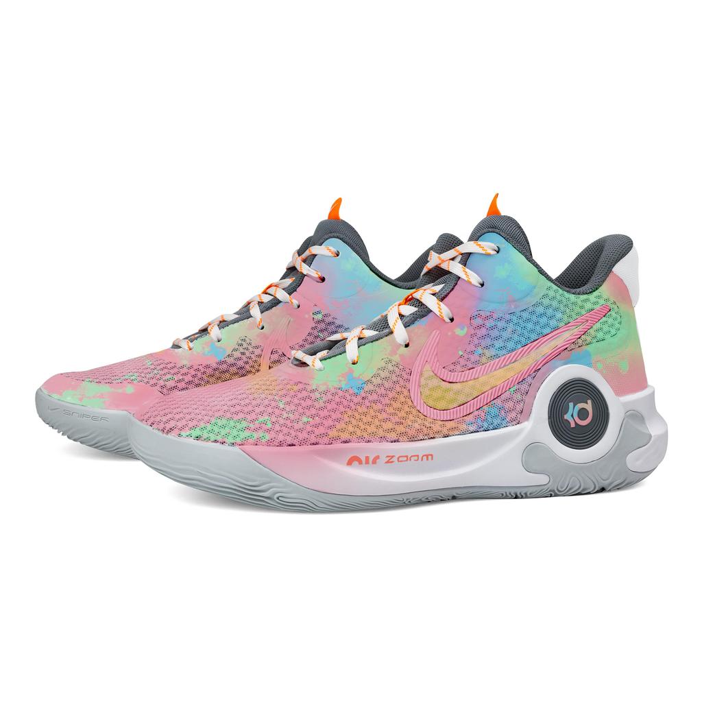 Nike KD Trey 5 IX Cushioning, Wear Resistant Mid top Basketball Shoes Unisex Pink Green CW3402-011(Team529-)