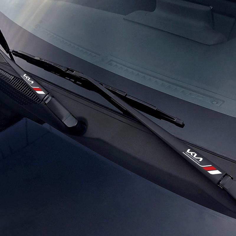 AAOI1 2 Pezzi Emblema Cristallo Auto Decalcomanie Decorazione Auto Adesivi Tergicristallo per KIA Soul Sorento K2 K5 Picanto Optima Sportage Cerato