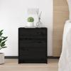 Nightstands 2 Pcs Black 40 X 31 X 50 Cm Solid Pine Wood