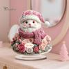 Double Sided Acrylic Ornaments Christmas Theme 2D Ornament, Double-sided Holiday Decoration, Festive Room Decor Stable Base Religious Ornament