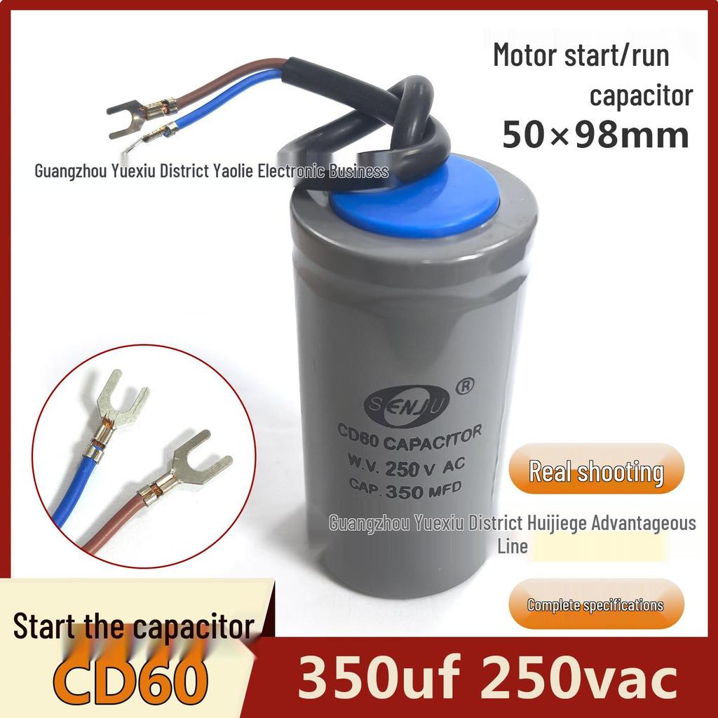 CD60 350uF 250V AC Original Motor Starting Capacitor for Water Pumps & Ceiling Fans Brand New