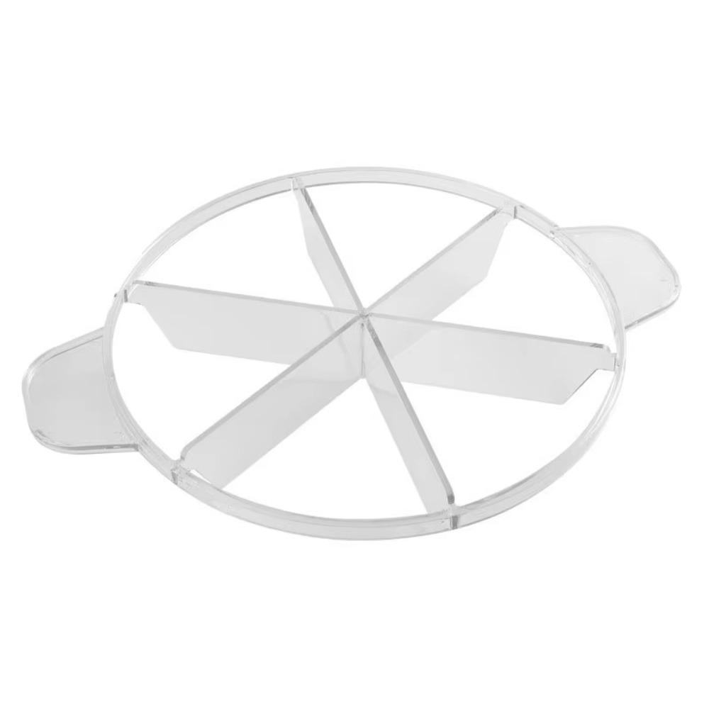 

Plastic Cake Cutter Slicer with Handle Bread Divider Pizza Cutting Press Dessert Preparation 6-Clear