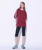 PARTIMENTO WOMEN Striped Football Jersey Ls Tee_Burgundy