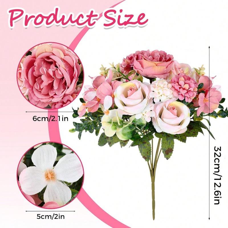 32cm Artificial Rose Ball Daisy Silk Flower Home Decor Wedding Decoration Festival Atmosphere Ornament Vase Decor Peony Bouquet