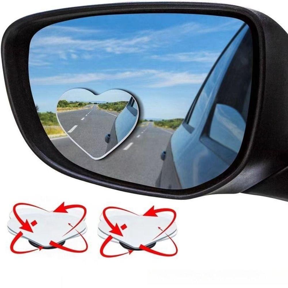 1pair Heart Shape Blind Spots Mirrors Waterproof Rearview Mirror Side View Mirror  Car Accessory