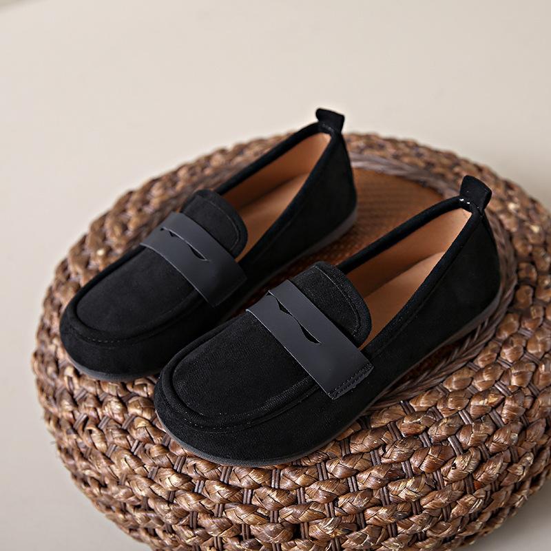 Large size 2025 spring new soft sole soft surface matte fashion beanie shoes one pedal flat sole single shoes mother shoes