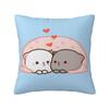 Custom Peach And Goma Eating Salad Modern Throw Pillow Cover Bedroom Decoration Car Cushion