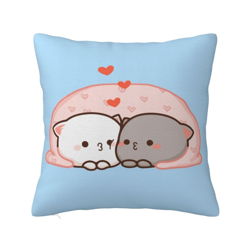 Custom Peach And Goma Eating Salad Modern Throw Pillow Cover Bedroom Decoration Car Cushion