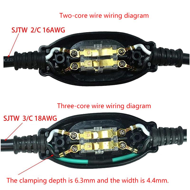 Outdoor Dustproof Rocker Switch IP65 Waterproof In Line Switch Cord Switch Appliance Switch Inline ON/Off Rocker Double Switch