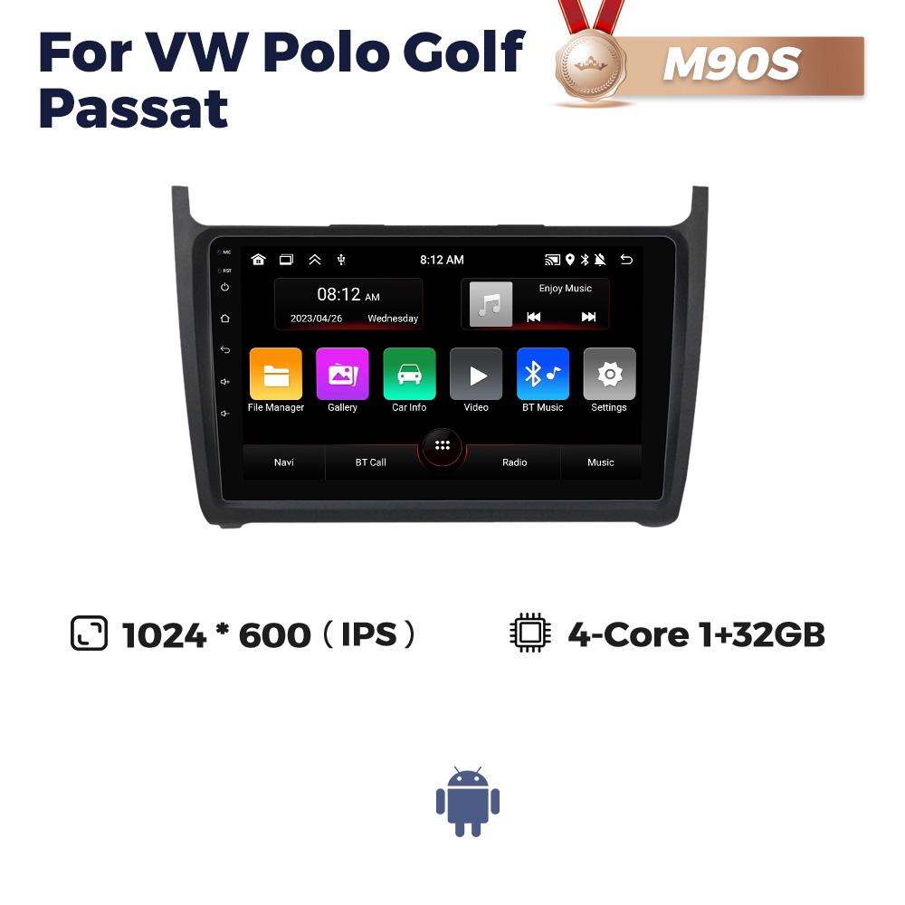 Navifly Wireless CarPlay Android Auto Radio For VW Volkswagen POLO 5 sedan 2008-2020 5G WIFI Car Multimedia 2DIN Stereo Receiver