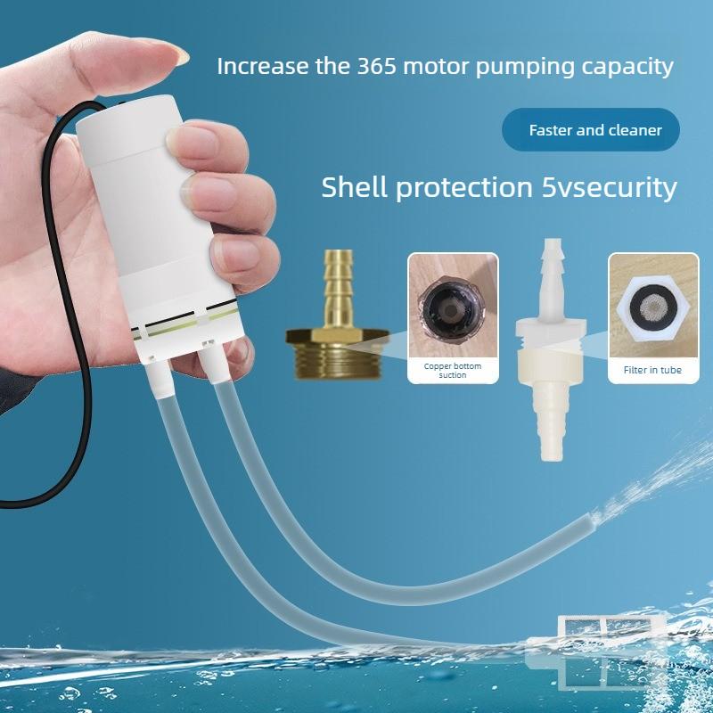 Piccola Pompa dell'Acqua Mini DC Elettrica Auto-Adescante Pompa di Aspirazione Acqua Pompa di Scarico Portatile per Casa 12V/5V