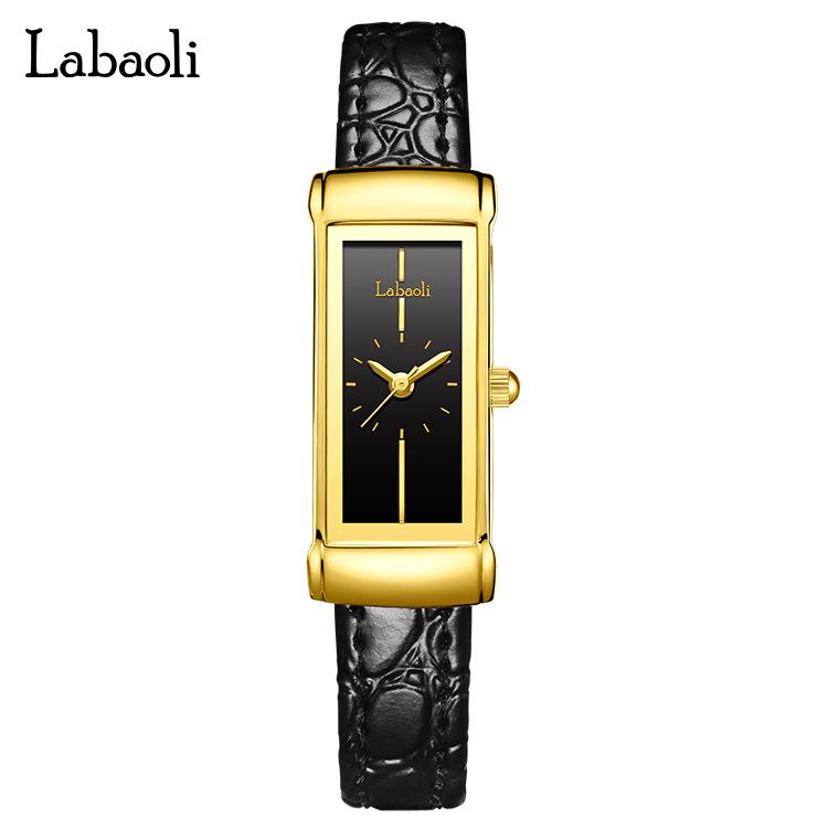

Laboli Retro Style Women s Square Quartz Watch with Leather Strap золотой