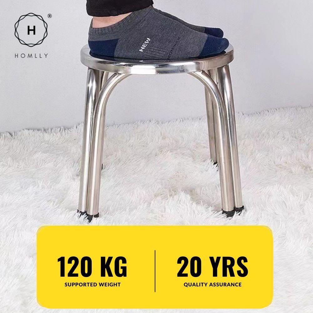 Homlly Tonii Stainless Steel Doctor Stool (Various Heights Available)