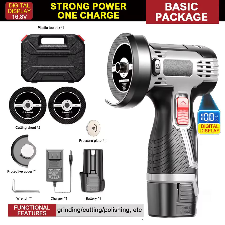 28000r 16.8V Mini Angle Grinder Portable Rechargeable Polishing Grinding Cutting Machine Home Metal Polisher Woodworking Tools