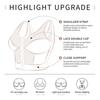 Lace Front Closure Full Cup Bra, Wirefree Thin Longline Shaping Bralette