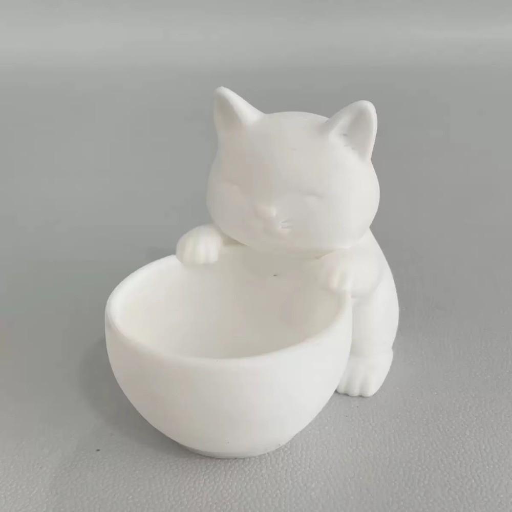 Mini Small Flowerpot Cat-Shaped with Drainage Holes Cacti Potted Plant Uniquely Designed Succulents Planter Pot