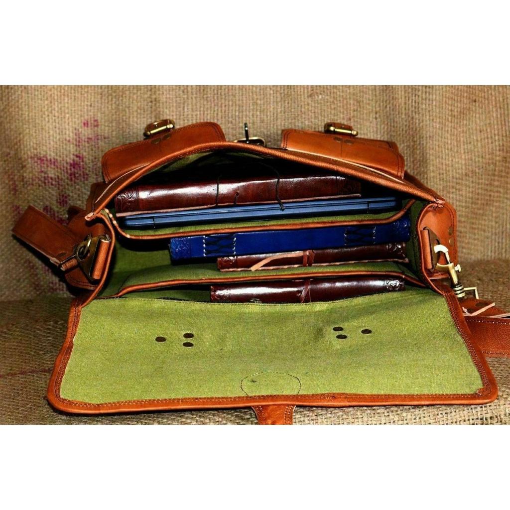 Ručně vyráběná pánská brašna na aktovku brašna z pravé kůže Vintage na notebook Messenger