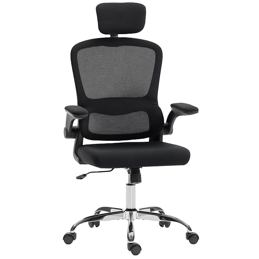 Mesh Back Office Chair, with Lumbar Support - Black