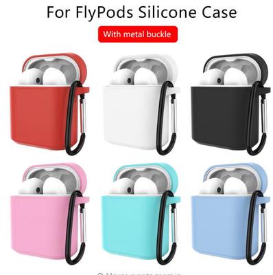 Étui de Protection en Silicone pour Écouteurs Huawei Honor FlyPods / Freebuuds 2 Étui Protecteur avec Crochet en Métal