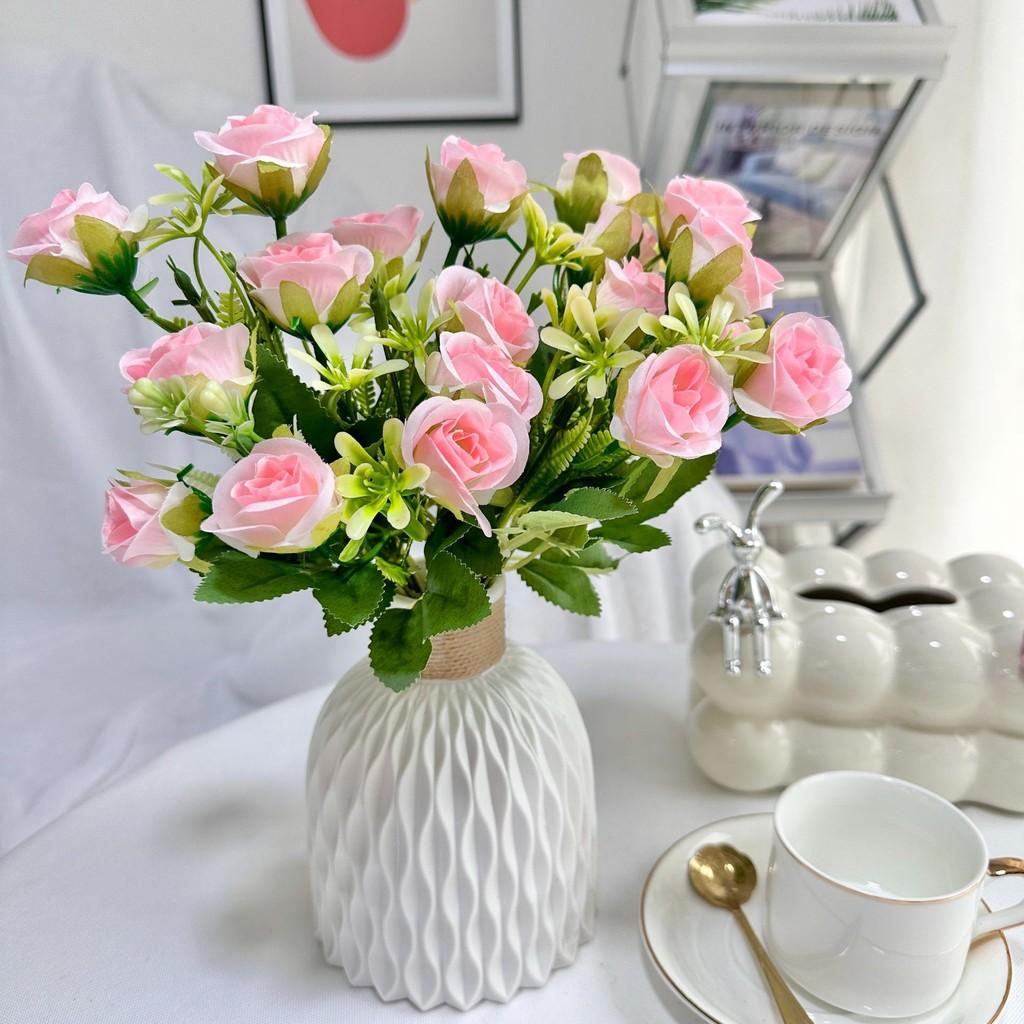 Flower Rose Fake Bouquet Hotel Interior Wedding Decor Bright Color Creative