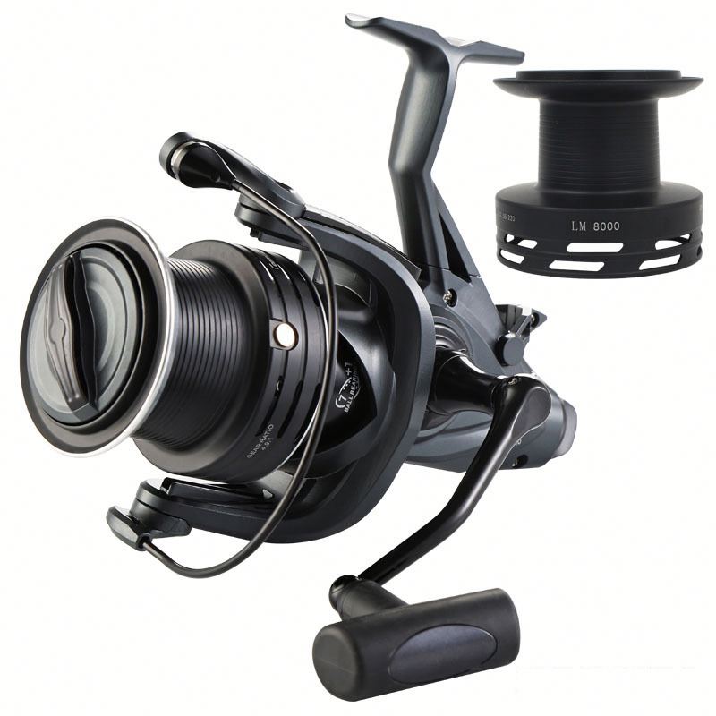 High Quality Feeder Carp Fishing Reel Double Spool Long Cast Fishing Spinning Reel Double Drag Metal Spool Carp Fish Wheel 4000 Pro