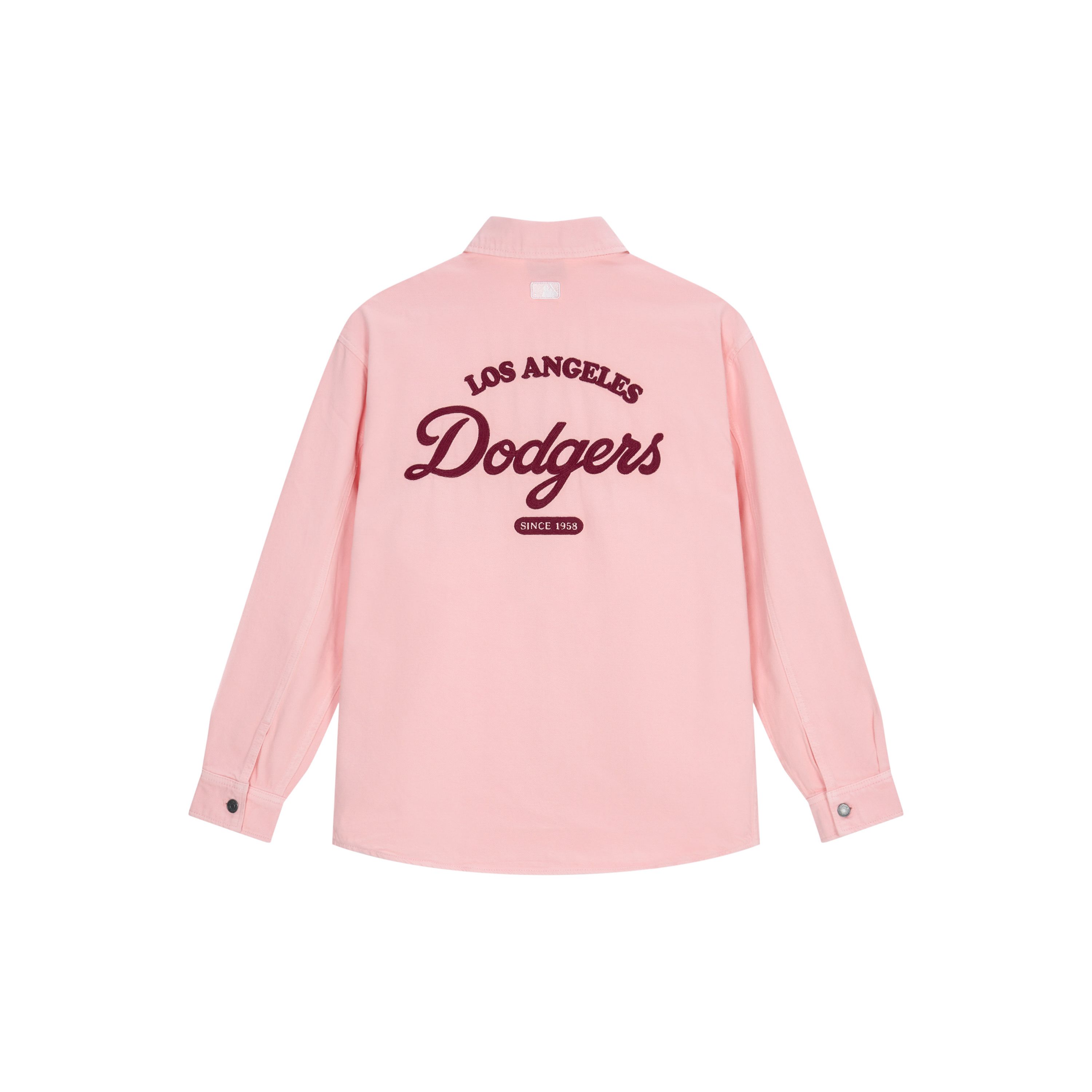 MLB Großes Logo Lässige College-Stil Jeansjacke Unisex Jacken Pink 3ADRV0141-07PCS XL