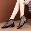 Fashion Design Short Boots 2024 Summer New Mesh Breathable Women's Leather Boots Versatile Casual Comfortable Women's Shoes