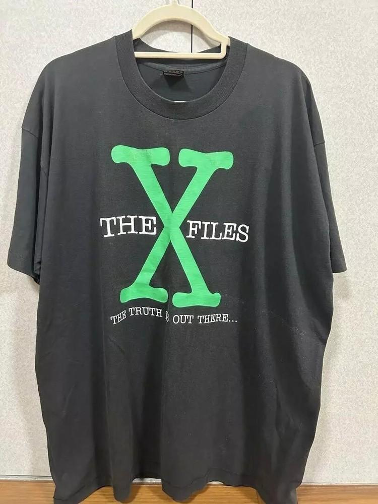 The X Files 90s Basic Black Classic T shirt Graphic Cotton Tshirt Men Women Unisex T-Shirt S