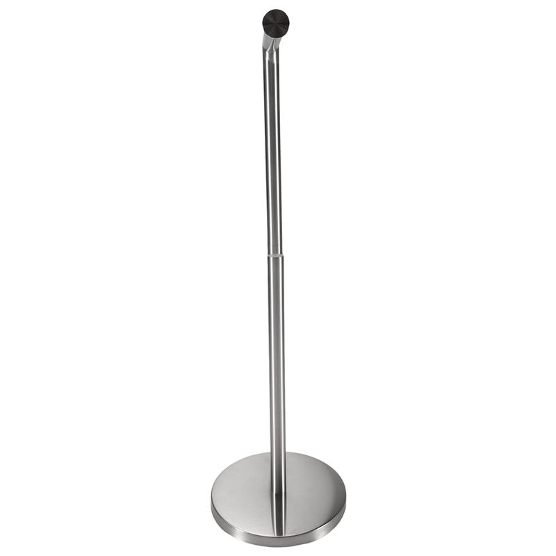 ABBY-Freestanding Toilet Paper Holder Stand With Reserve, Stainless Steel Tissue Holder, Toilet Paper Stand For Bathroom серебряный