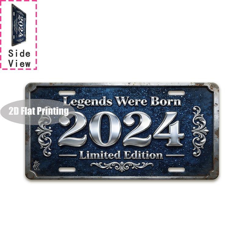 Tin Sign - Vintage Durable Metal Plaque Wall Decor, Home Office Bar Man Cave Bathroom City Birth Year License Plate Wall Art