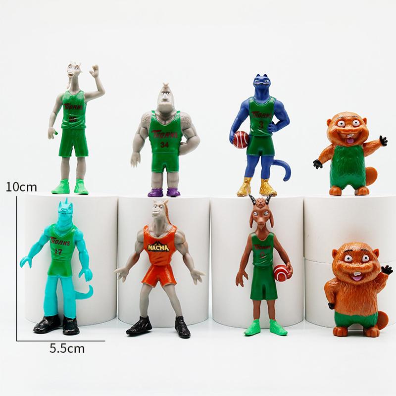 6-8Pcs New! Cartoon Miracle Dream Team Anime Figures Goat Cosplay Action Model Pvc Desktop Statue Ornament Collection Toy Gift