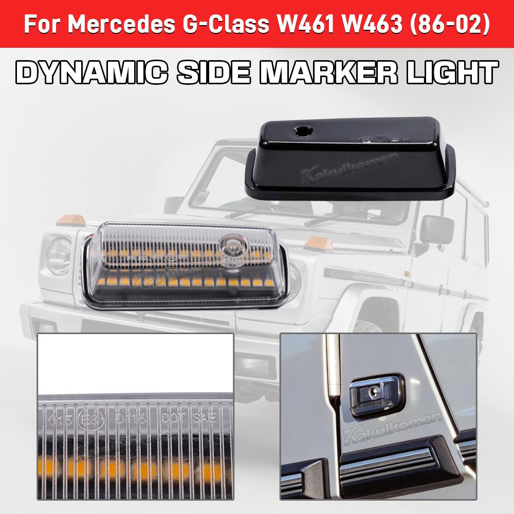 2Pcs Sequential Blinker Lamp Side Marker Light For Mercedes Benz G-Class W460 W463 W461 G500 G550 G55 G63 G65 Turn Signal Lights