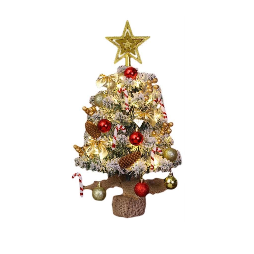 Desktop 45cm Christmas Tree - Knitted And Illuminated Christmas Tree, Gift Box Packaging And Decorative Items Included For DIY Christmas Tree Making