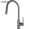 Pull Out Spout Kitchen Faucet Rotatable Spring Faucets Brass Mixer Tap Hot Cold Water Taps with Pull Down Sprayer Chrome